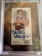 #3694 2019 TOPPS ALLEN GINTER FIRST PITCH CELEBRITY MINI AUTO HAILEY DAWSON MAHD