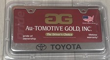 Toyota License Plate Frame Stainless Steel Silver- Automotive Silver