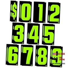 Pcs 7 1/2 Vinyl Number Decals Large Chartreuse Windshield Pricing Stickers 22