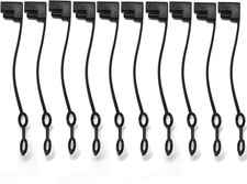 10PCS Black SAE Waterproof Cover Cap, Two Pin Plug Replacement Weather Cap for S
