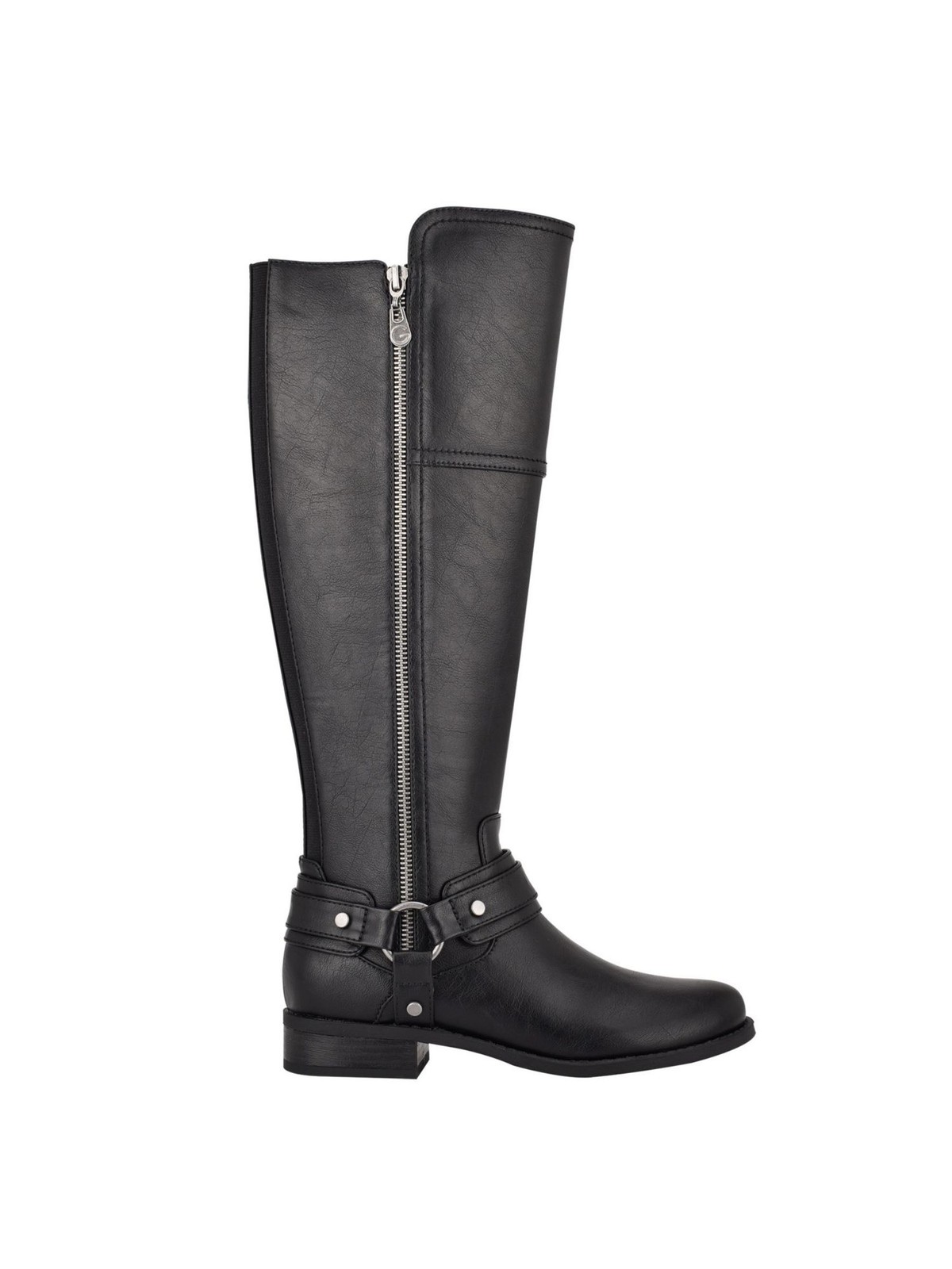 GBG LOS ANGELES Womens Black Flex Back Gold-Tone Harlea Riding Boot 7 M WC