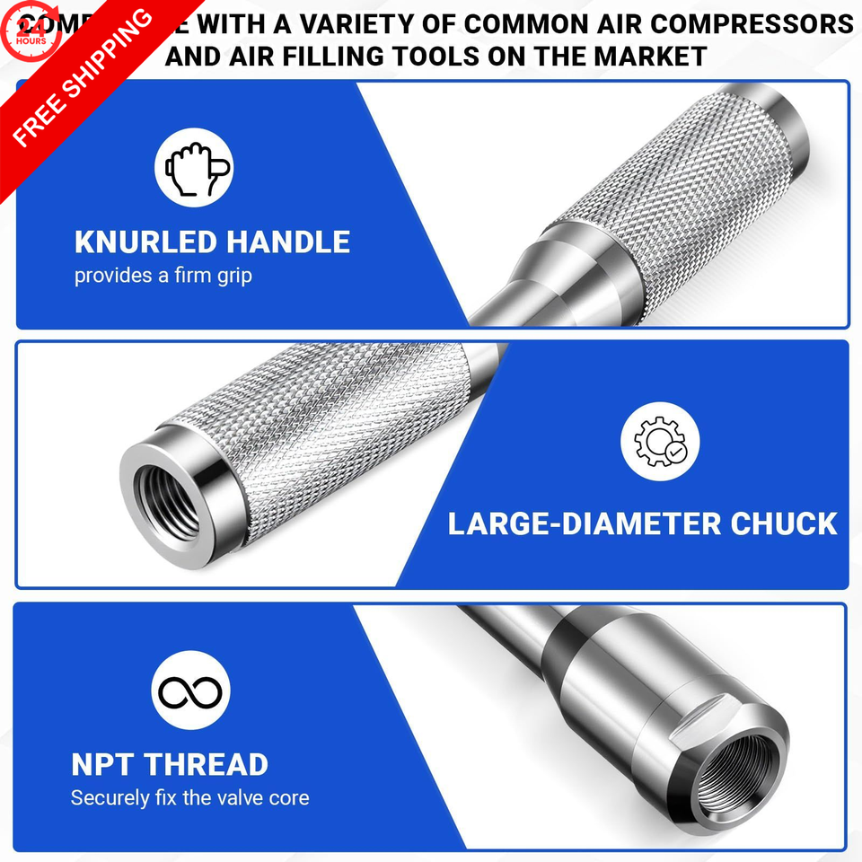 ElaraBerry 1 Pack Large Bore Lock on Air Chuck with 1/4” Npt Female ...