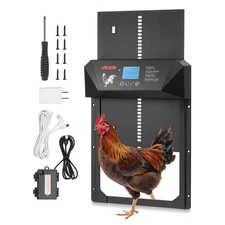 VEVOR DC & Battery Powered Automatic Chicken Coop Door Opener Light Sensor Timer