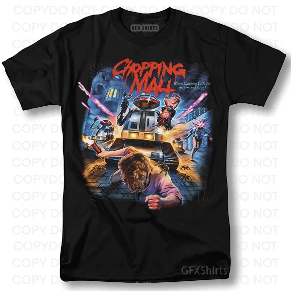 Chopping Mall Shirt Classic Horror Movie Vintage Graphic Design T-Shirt