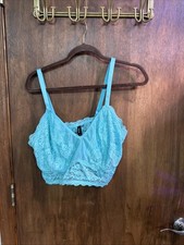 Torrid Teal Stretch Lace Wireless Bralette Size 2