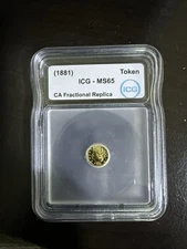 (1881) California Gold Rush Token Half Dollar MS65 ICG
