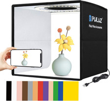 Foldable Photo Box Portable Studio Kit 12 Background Colors LED Dimmable Photogr