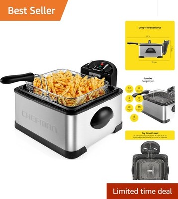 Family-Sized 4.5L Deep Fryer - Perfect for Homemade Fried Chicken & More