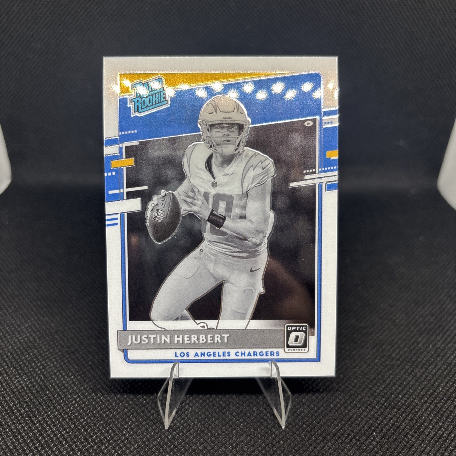 2020 Donruss Optic Justin Herbert Rated Rookie Negative #303 RC SP Variation