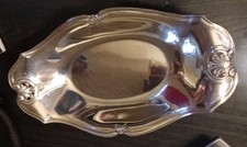 Christofle Gallia corbeille À Pain  ou plat en métal argenté Vers 1920