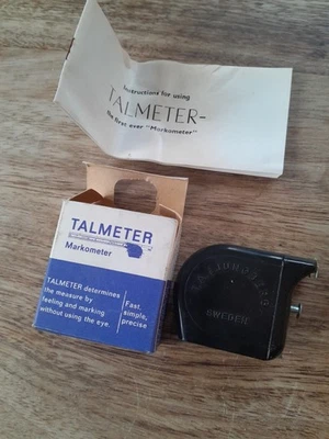 TAPEMEASURE Vintage Maßband T A Ljungberg Talmeter Markometer wie Hulstafors (schwarz)