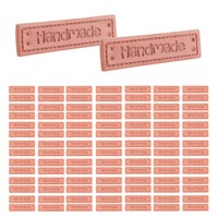 100 StüCk Pu Leder Handgemachte Etiketten Mit Buchsatben Handmade GepräGte 7236