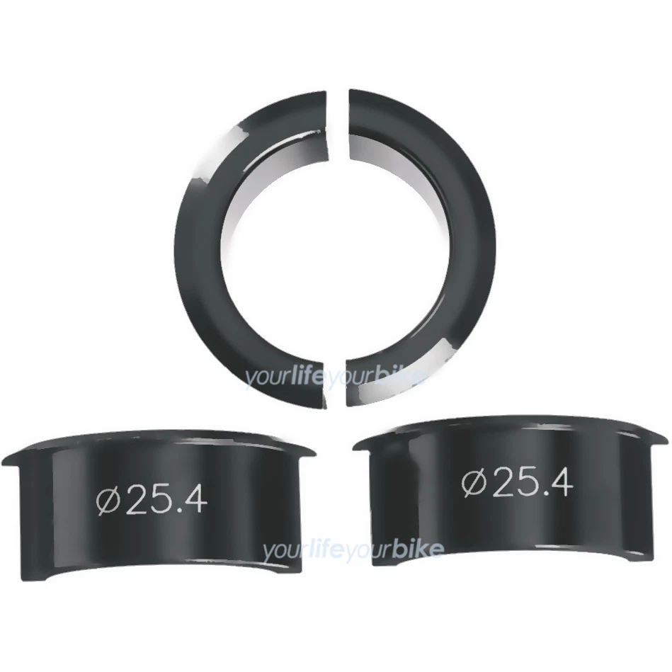 ERGOTEC SHIM SET 25,4mm > 31,8mm LENKER KLEMMUNG ADAPTER SPACER BAR SHIMS VORBAU