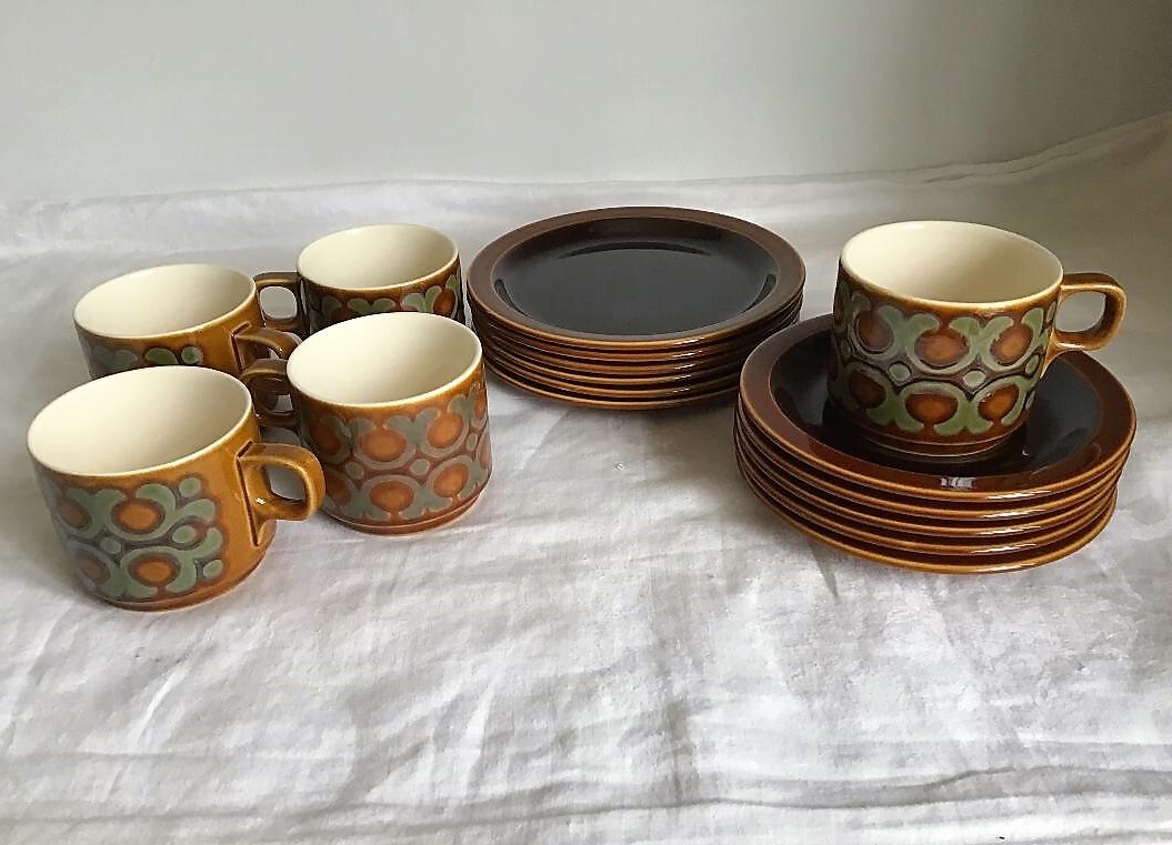 HORNSEA BRONTE Replacement individual Cups, Saucers and Side