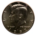 1987-D Kennedy Half Dollar BU - Brilliant Uncirculated - Denver Mint A050