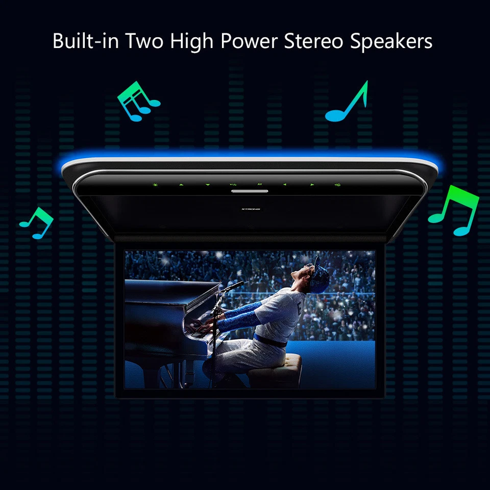 19,5" 1080P Video Deckenmonitor HD HDMI USB Auto roof monitor LCD Lautsprecher - Bild 3 von 4