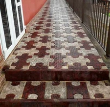 Concrete mold Puzzle pavers Stepping Stone Puzzles garden path garden decor S51