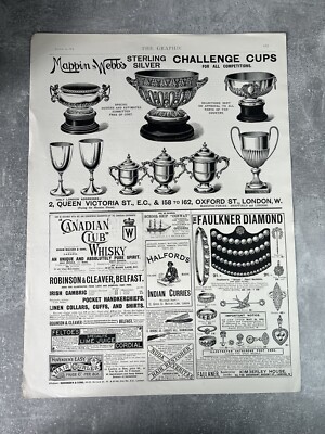 Hiram Walker, Mappin & Webb, Filz Vintage Werbung - Originalanzeigen 1894