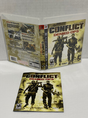 Conflict Denied Ops PS3 Original Case Art and Manual Booklet ONLY NO GAME