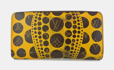 Authentic LOUIS VUITTON Pumpkin Dot Monogram Zippy Long Wallet