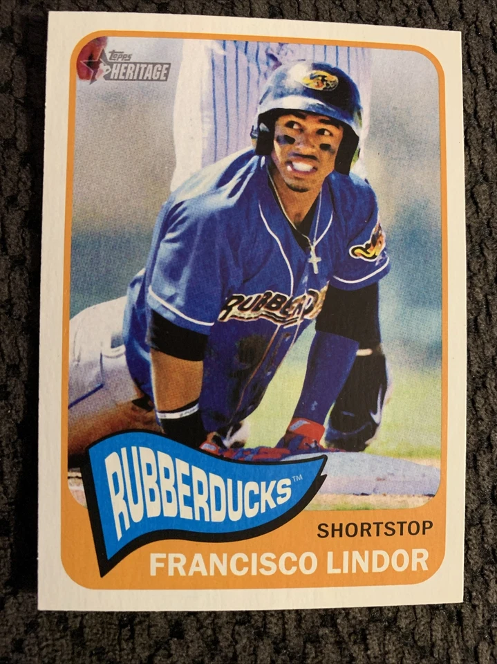 Francisco Lindor 2014 Topps Heritage Minors #40 Prospect Mets Rubberducks - Image 3 of 4