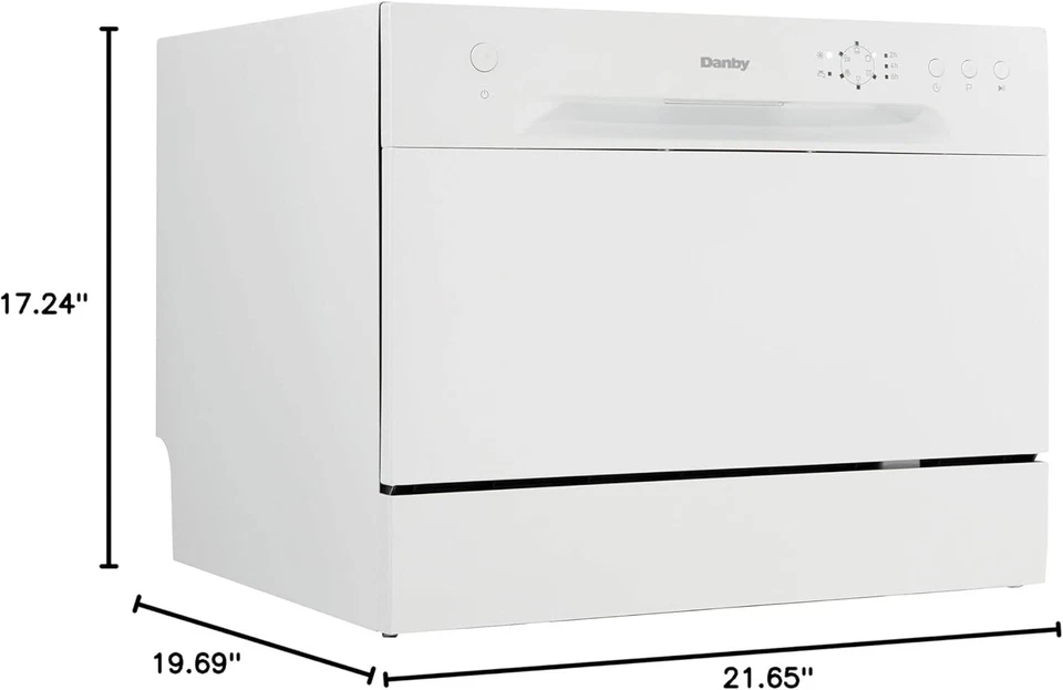 Máquina de lavar louça Danby DDW621 6 lugares ajuste Energy Star bancada compacta - Branco - Imagem 2 de 4