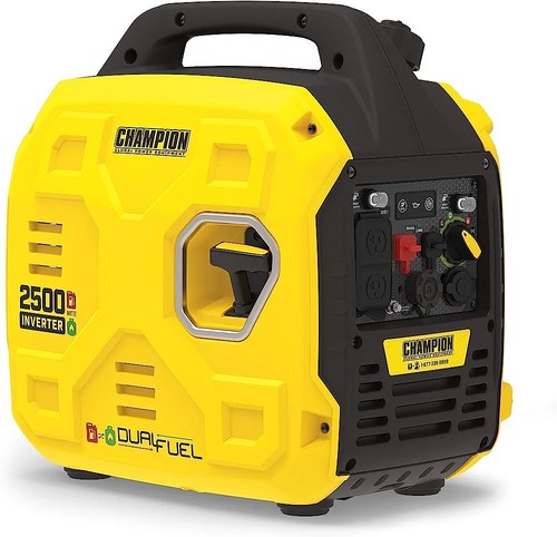 DUAL FUEL Inverter Generator 2500 Watt Champion 200961 Portable LIGHT WEIGHT