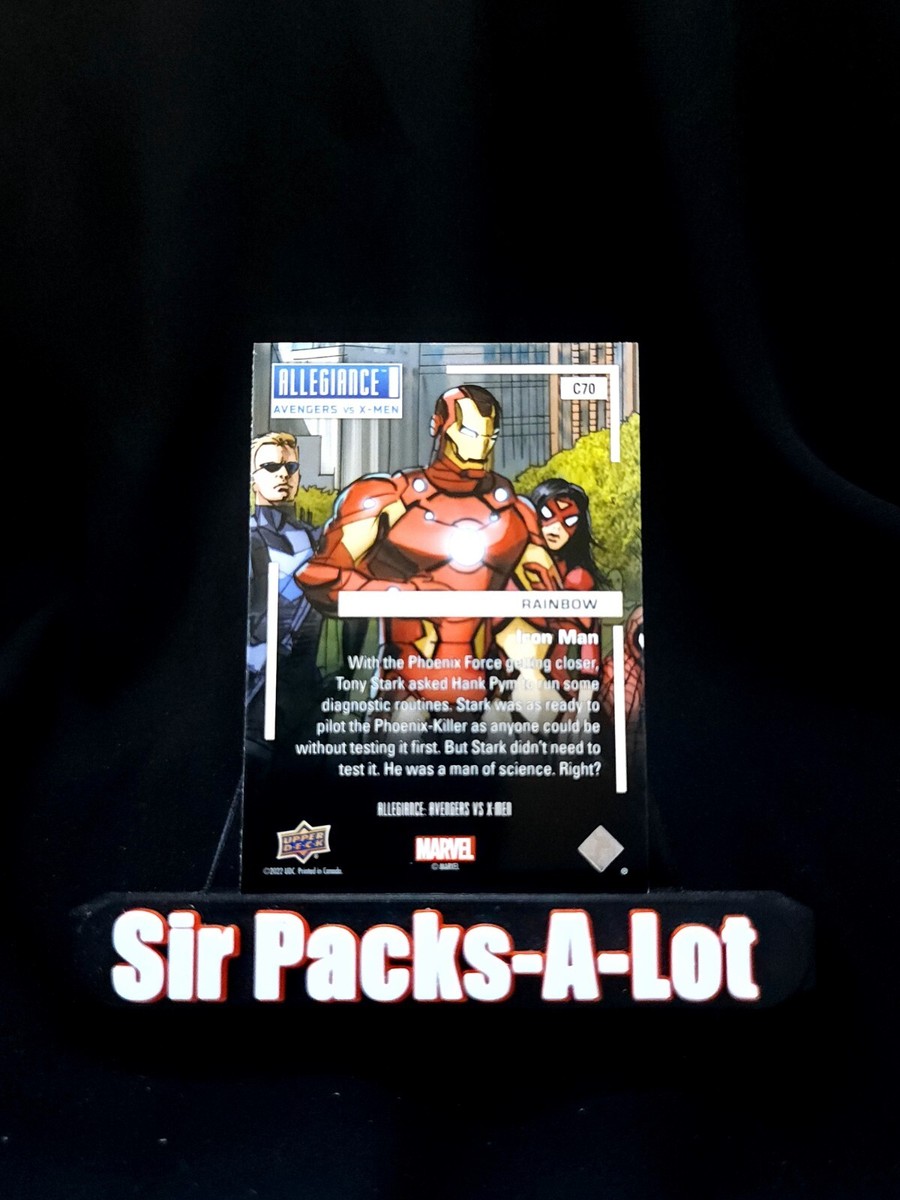 2023 Upper Deck Marvel Allegiance IRON MAN Rainbow C70 Avengers vs