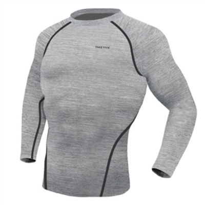 Take Five Herren hauteng Kompression Basisschicht Laufshirt S ~ 2XL grau NT004