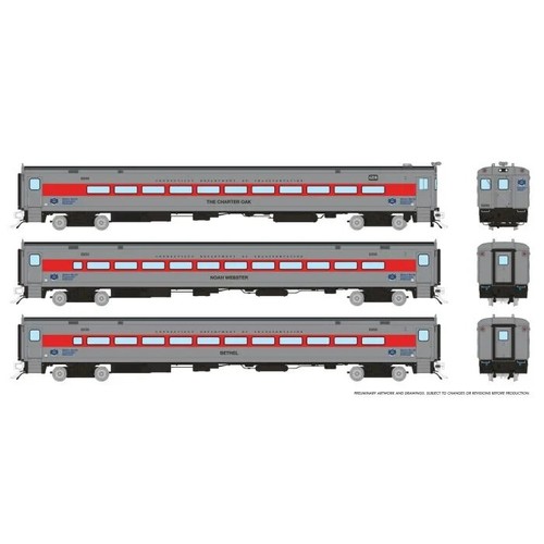 RAPIDO HO COMET COMMUTER CARS CDOT 3 PK CAB #6209, COACH #6256, #6274 PN 128528