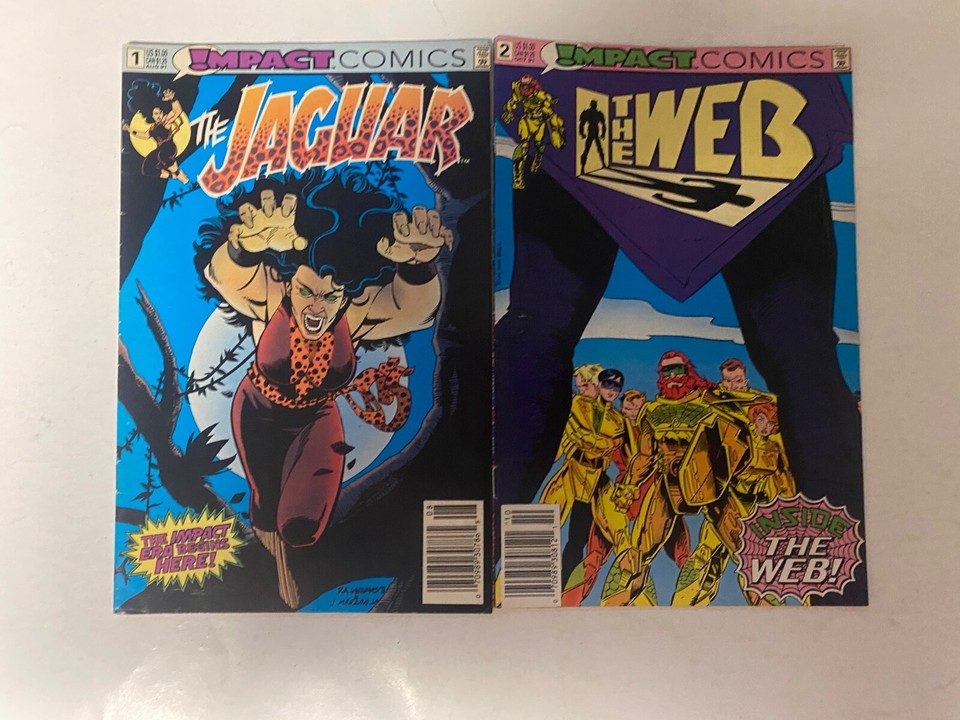 2 IMPACT comic books Jaguar 1  2 23 KM28 eBay