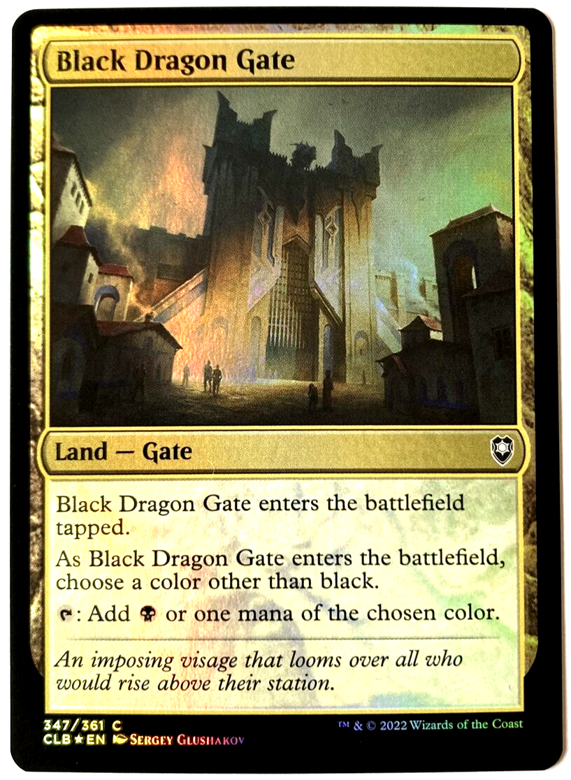MTG Black Dragon Gate Commander Legends Baldur's Gate 347/361 FOIL