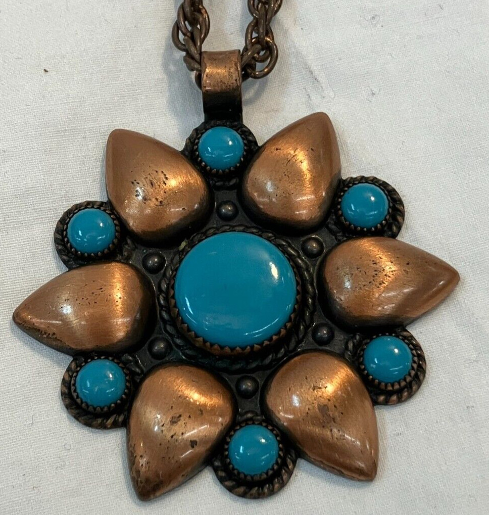 Vintage BELL TRADING POST Signed Solid Copper Tur… - image 2