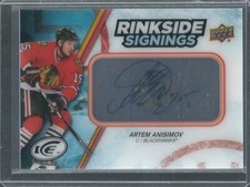 2017-18 UD Ice Rinkside Signings RS-AA ARTEM ANISIMOV AUTO Blackhawks