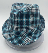 Fedora Panama Color Straw Hats Bulk Lot 12 Units Blue/Brown