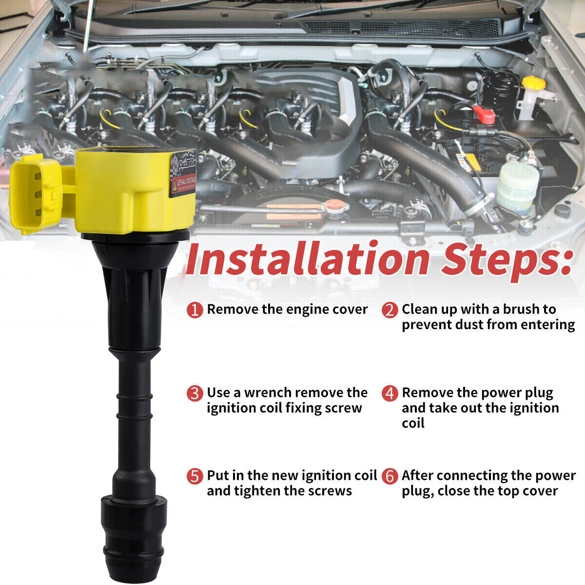 Ignition Coils and Spark Plugs For Nissan Frontier V6 4.0L