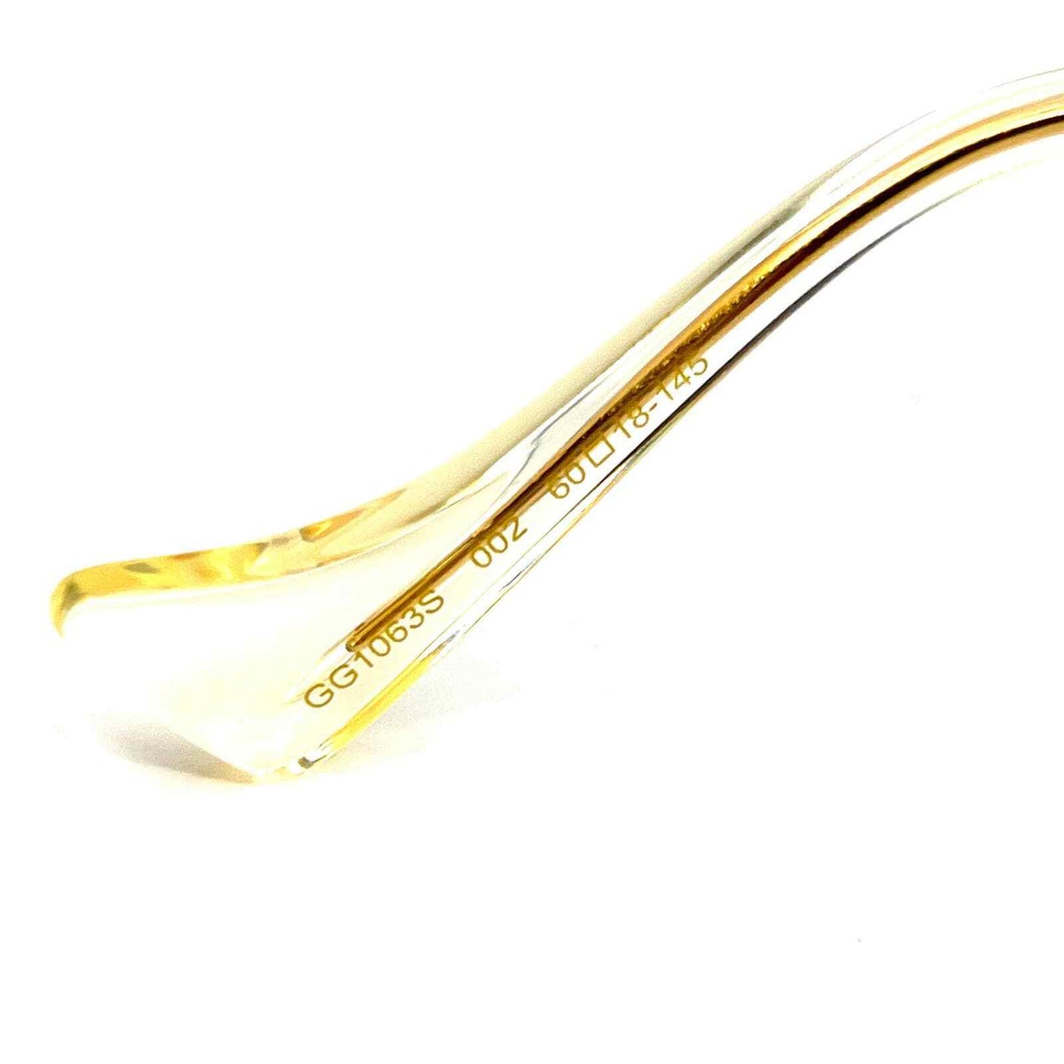NEW!!! GUCCI Sunglasses GG1063S 002 Authentic GUCCI 1063 Gold Green Retro Gg1063s 002 Square Fashion  main image 2