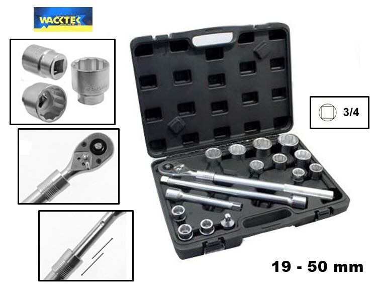 Kit Bussole 3/4 per Mezzi Pesanti: 16 Pezzi Cr-V 19-50mm Offerta
