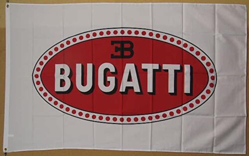BUGATTI 3X5 FLAG VEYRON CHIRON DIVO CENTODIECI 57SC ATLANTIC TYPE - Picture 1 of 1