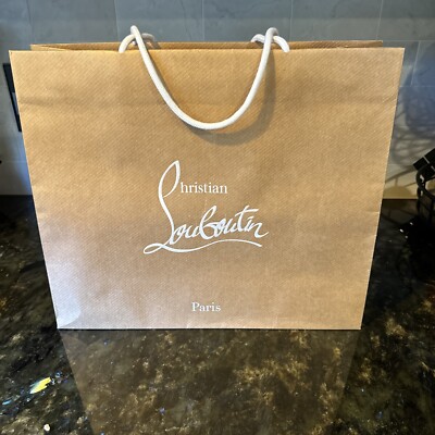 Christian Louboutin Paper Gift Bag Shopping Tote 15.5” x 13.25” x