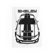 Ford Mustang Shelby GT500 S197 2013-2014 - Black Stripes - Wall Tapestry
