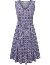 NWT Women’s Laksmi Floral V Neck Sleeveless Wrap Dress - Sz M