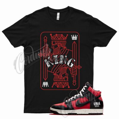 Black KING Shirt for N Dunk High 1985 x Undercover UBA Gym Red White 