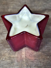 Red Glass Star Shaped Votive Candle Holder "Sparkling Lemonade" STARLUME