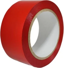 T.R.U. CVT-536 Red Vinyl Pinstriping Dance Floor Tape: 2 In. Wide X 36 Yds. Seve