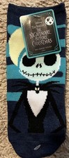 Nightmare Before Christmas Jack Skellington No Show Socks Size 4-10 Blue New