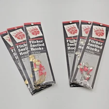 3 Packs Bear Paw Flicker Snelled Baitholder Size 1 Hooks Gold Or Nickel You Pick