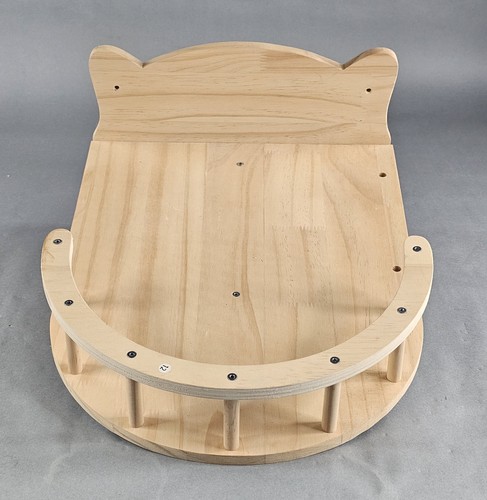 Wall Mounted Cat Shelf Bed Wood Perch with Railing & Cat Ear Design