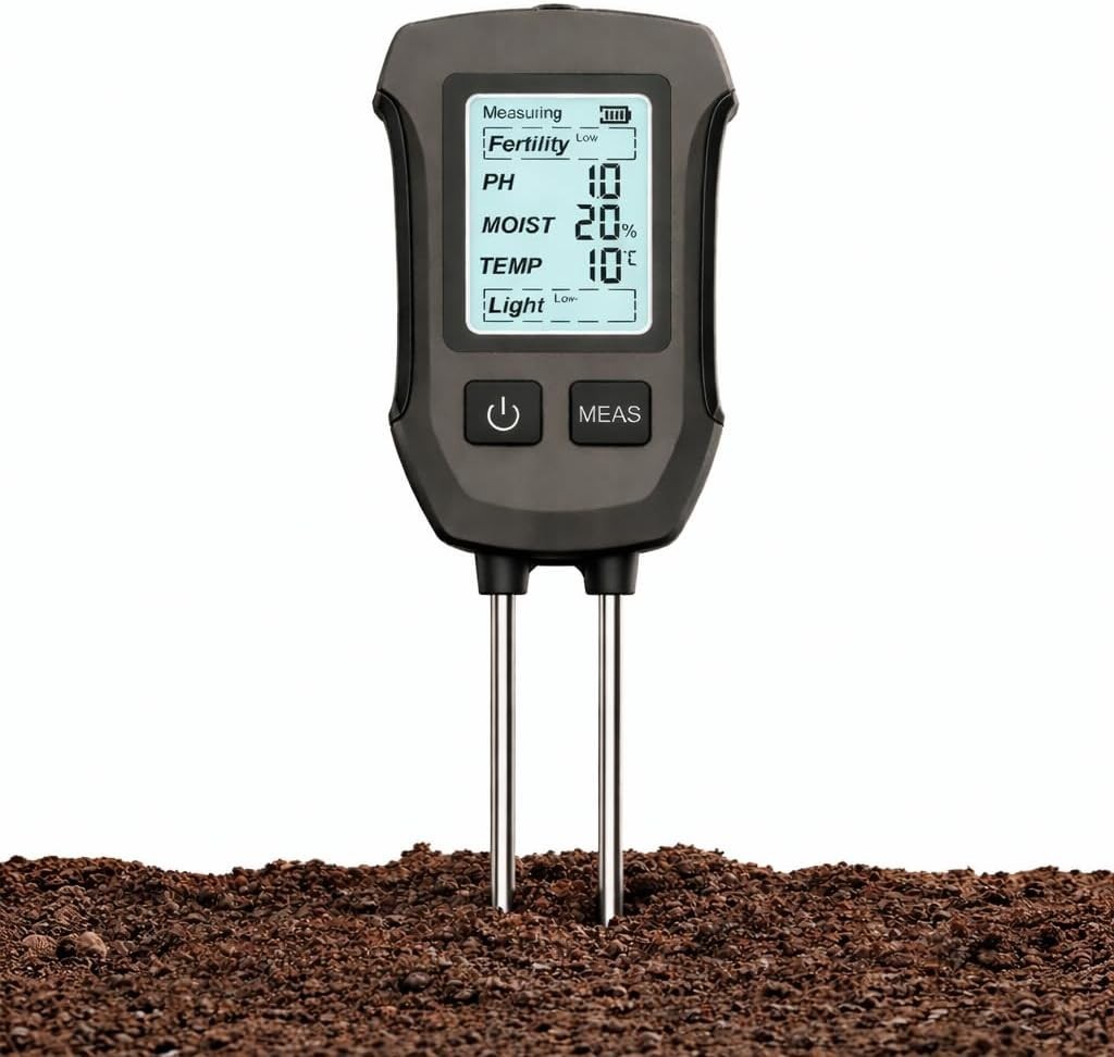 5-in-1 Digital Soil Tester  PH / Moisture / Fertility / Temp / Light Meter
