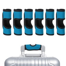6Pcs Luggage Handle Wrap, Hollow Luggage Identifier for Luggage, Light Blue